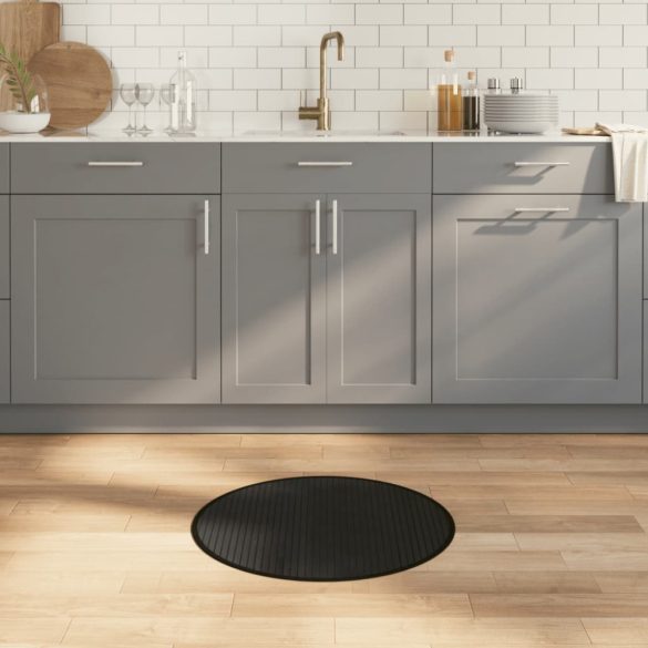 kerek fekete bambusz szőnyeg 60 cm