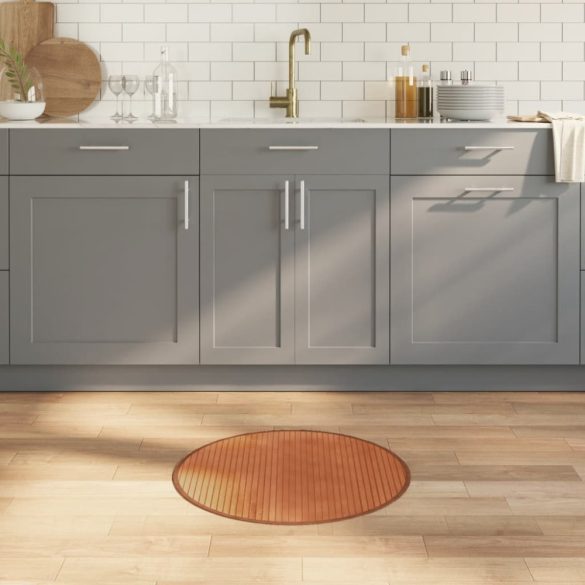 kerek barna bambusz szőnyeg 60 cm