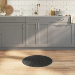 kerek szürke bambusz szőnyeg 60 cm