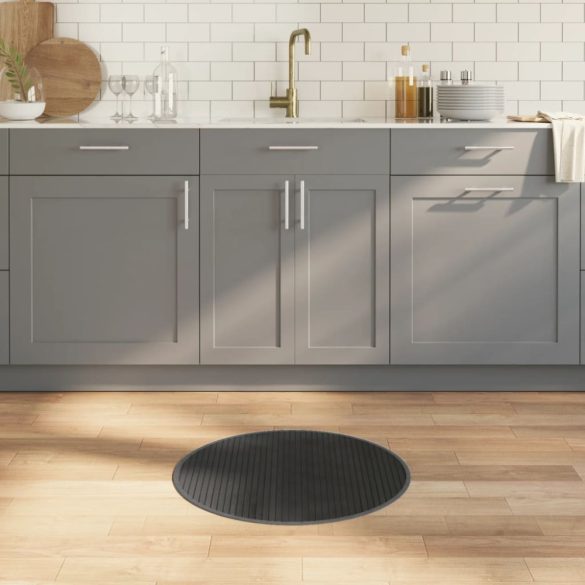 kerek szürke bambusz szőnyeg 60 cm