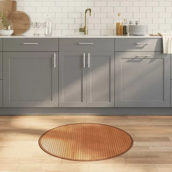 kerek természetes bambusz szőnyeg 80 cm