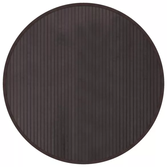 kerek sötétbarna bambusz szőnyeg 80 cm