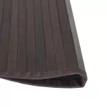 kerek sötétbarna bambusz szőnyeg 80 cm