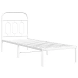 fehér fém ágykeret matrac nélkül fejtámlával 180 x 200 cm