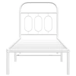 fehér fém ágykeret matrac nélkül fejtámlával 180 x 200 cm