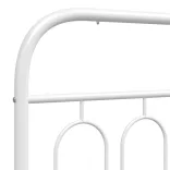 fehér fém ágykeret fejtámlával 107x203 cm