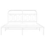 fehér fém ágykeret fejtámlával 140 x 190 cm