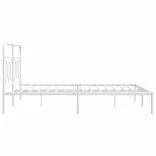 fehér fém ágykeret fejtámlával 140 x 190 cm