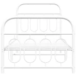 fehér fém ágykeret fej- és lábtámlával 80x200 cm