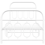 fehér fém ágykeret fej- és lábtámlával 90x200 cm