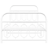 fehér fém ágykeret fej- és lábtámlával 100 x 190 cm