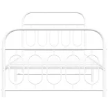 fehér fém ágykeret fej- és lábtámlával 107 x 203 cm