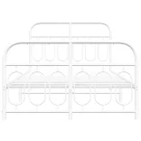 fehér fém ágykeret fej- és lábtámlával 120 x 190 cm