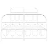 fehér fém ágykeret fej- és lábtámlával 120x200 cm