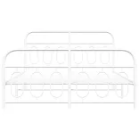 fehér fém ágykeret fej- és lábtámlával 140 x 190 cm