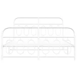 fehér fém ágykeret fej- és lábtámlával 140x200 cm