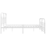 fehér fém ágykeret fej- és lábtámlával 140x200 cm