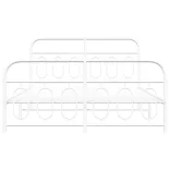 fehér fém ágykeret fej- és lábtámlával 150x200 cm