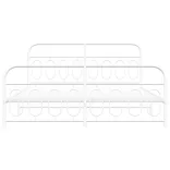 fehér fém ágykeret fej- és lábtámlával 183 x 213 cm
