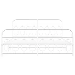 fehér fém ágykeret fej- és lábtámlával 193 x 203 cm