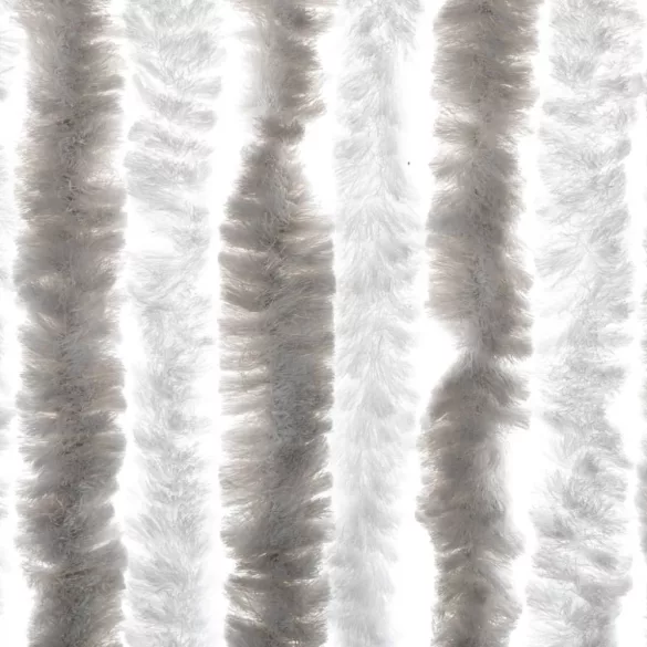 világosszürke és fehér zsenília rovarfüggöny 90 x 200 cm