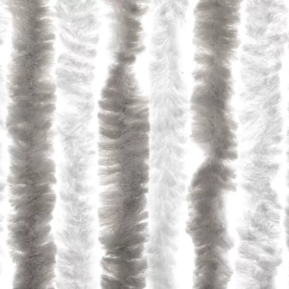 világosszürke és fehér zsenília rovarfüggöny 90 x 220 cm