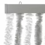 világosszürke és fehér zsenília rovarfüggöny 100x200 cm