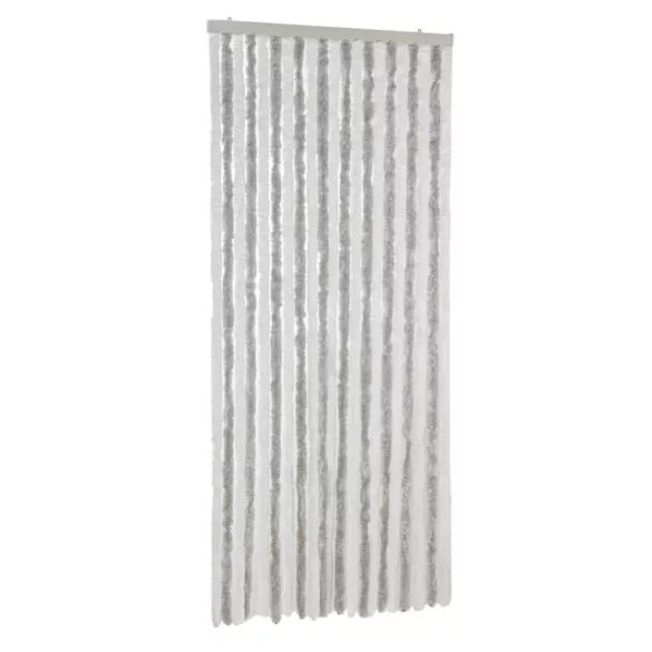 világosszürke és fehér zsenília rovarfüggöny 100 x 230 cm