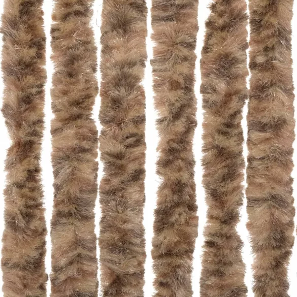 bézs és sötétbarna zsenília rovarfüggöny 100x220 cm