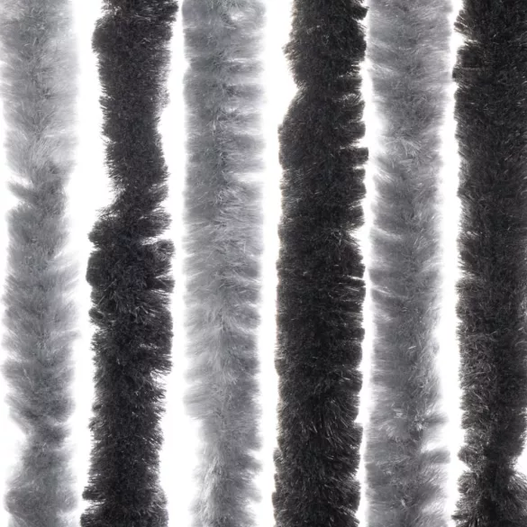 szürke és fekete zsenília rovarfüggöny 100x220 cm