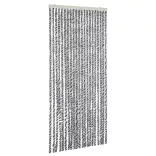 zöld és fehér és fehér zsenília rovarfüggöny 56 x 200 cm