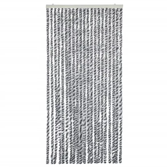 szürke és fekete és fehér zsenília rovarfüggöny 90x200 cm