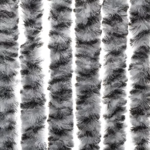 szürke és fekete és fehér zsenília rovarfüggöny 100x220 cm