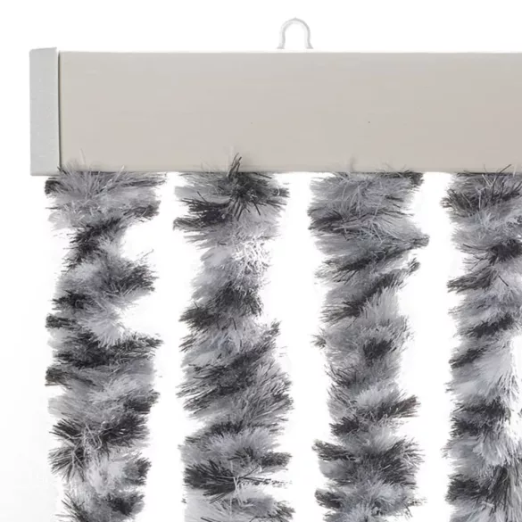 szürke és fekete és fehér zsenília rovarfüggöny 100 x 230 cm