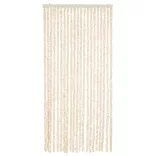 bézs és fehér zsenília rovarfüggöny 56 x 200 cm