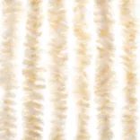 bézs és fehér zsenília rovarfüggöny 56 x 200 cm
