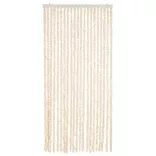 bézs és fehér zsenília rovarfüggöny 90 x 220 cm