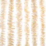 bézs és fehér zsenília rovarfüggöny 100 x 200 cm