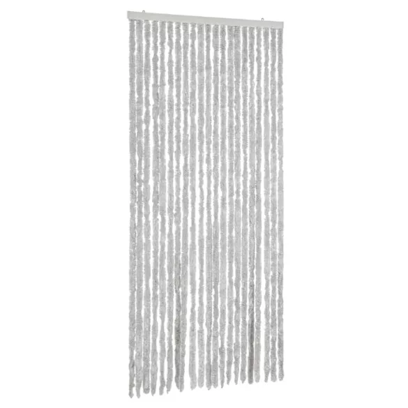 szürke zsenília rovarfüggöny 100x220 cm