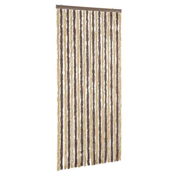 sötétbarna és bézs zsenília rovarfüggöny 56x200 cm