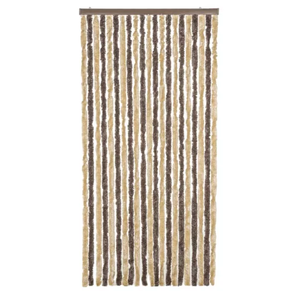 sötétbarna és bézs zsenília rovarfüggöny 56x200 cm