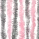 ezüstszürke és rózsaszín zsenília rovarfüggöny 56 x 200 cm