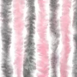 ezüstszürke és rózsaszín zsenília rovarfüggöny 90 x 200 cm