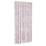 ezüstszürke és rózsaszín zsenília rovarfüggöny 90 x 220 cm