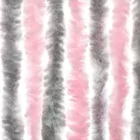 ezüstszürke és rózsaszín zsenília rovarfüggöny 100 x 220 cm