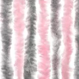 ezüstszürke és rózsaszín zsenília rovarfüggöny 100 x 230 cm