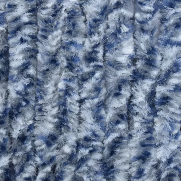 kék és fehér zsenília rovarfüggöny 100 x 230 cm