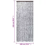barna és bézs zsenília rovarfüggöny 100 x 230 cm
