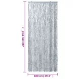 fehér és szürke zsenília rovarfüggöny 100 x 230 cm