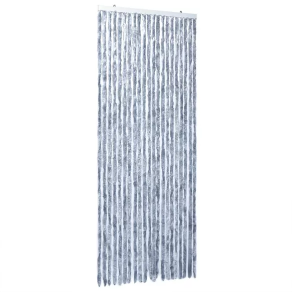 ezüst zsenília rovarfüggöny 100 x 230 cm